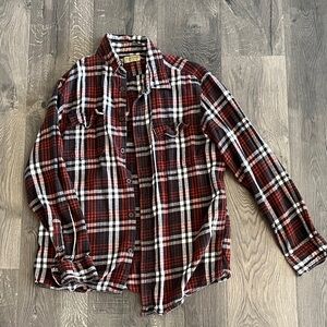 Sonoma Red and Black Plaid Casual Shirt